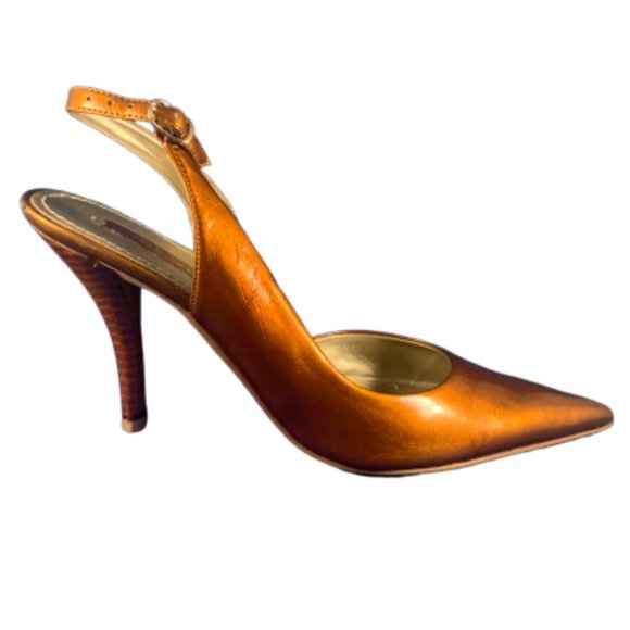 Nine West Shoes - Nine West Amber Patent Leather Slingback Heels